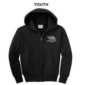 Burlington Music Youth Core Fleece Full Zip Hooded Sweatshirt-Black
