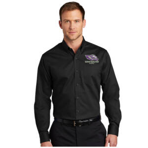 Burlington Music Port Authority SuperPro twill button down long sleeve shirt-Black