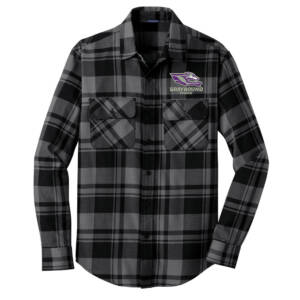 Burlington Music Port Authority Plaid Flannel Shirt Men-Grey/Black