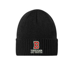 Boone Girls Wrestling Port Authority Rib Knit Cuff Beanie – DeepBlack