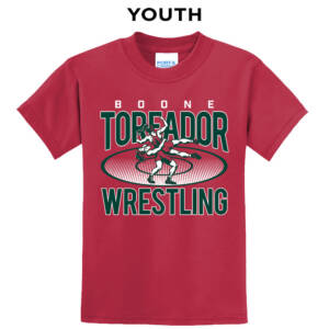 Boone Girls Wrestling Youth Short Sleeve T Shirt – Red