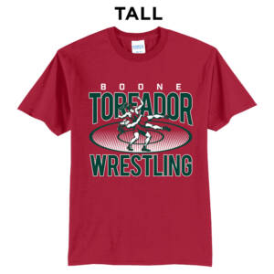 Boone Girls Wrestling  Tall Core Blend short Sleeve T Shirts – Red