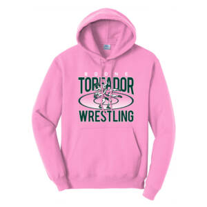 Boone Girls Wrestling Unisex Fleece hooded Sweatshirt-Candy Pink