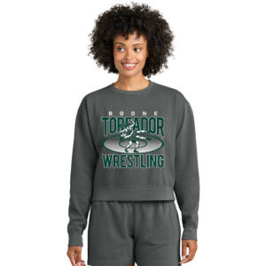 Boone Girls Wrestling Comfort Colors Women’s Mid Length Crewneck Sweatshirt – Pepper
