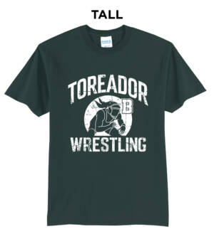 Boone Girls Wrestling  Tall Core Blend short Sleeve T Shirts -Dark Green