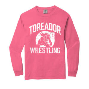 Boone Girls Wrestling Comfort Colors Unisex Heavyweight Ring Spun Long Sleeve Tee -Crunchberry