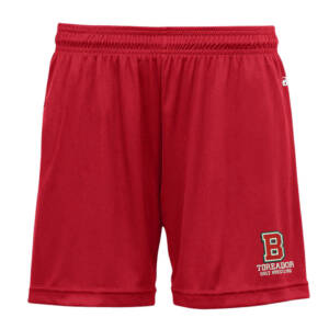 Boone Girls Wrestling Ladies Performance Short 5 inch- Red