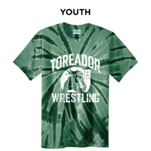 Boone Girls Wrestling Youth Tie Dye Short Sleeve Tee-Forest