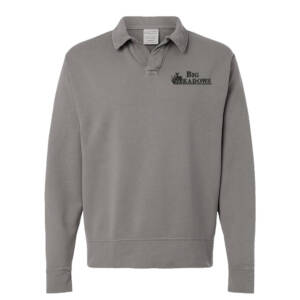 Big Meadows ComfortWash Garment Dyed Polo Collar Sweatshirt – Grey Concrete