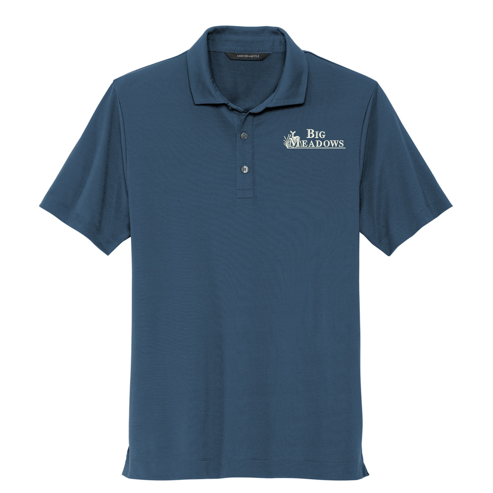 Big Meadows MERCER METTLE Men Stretch Jersey Polo - InsigniaBlue