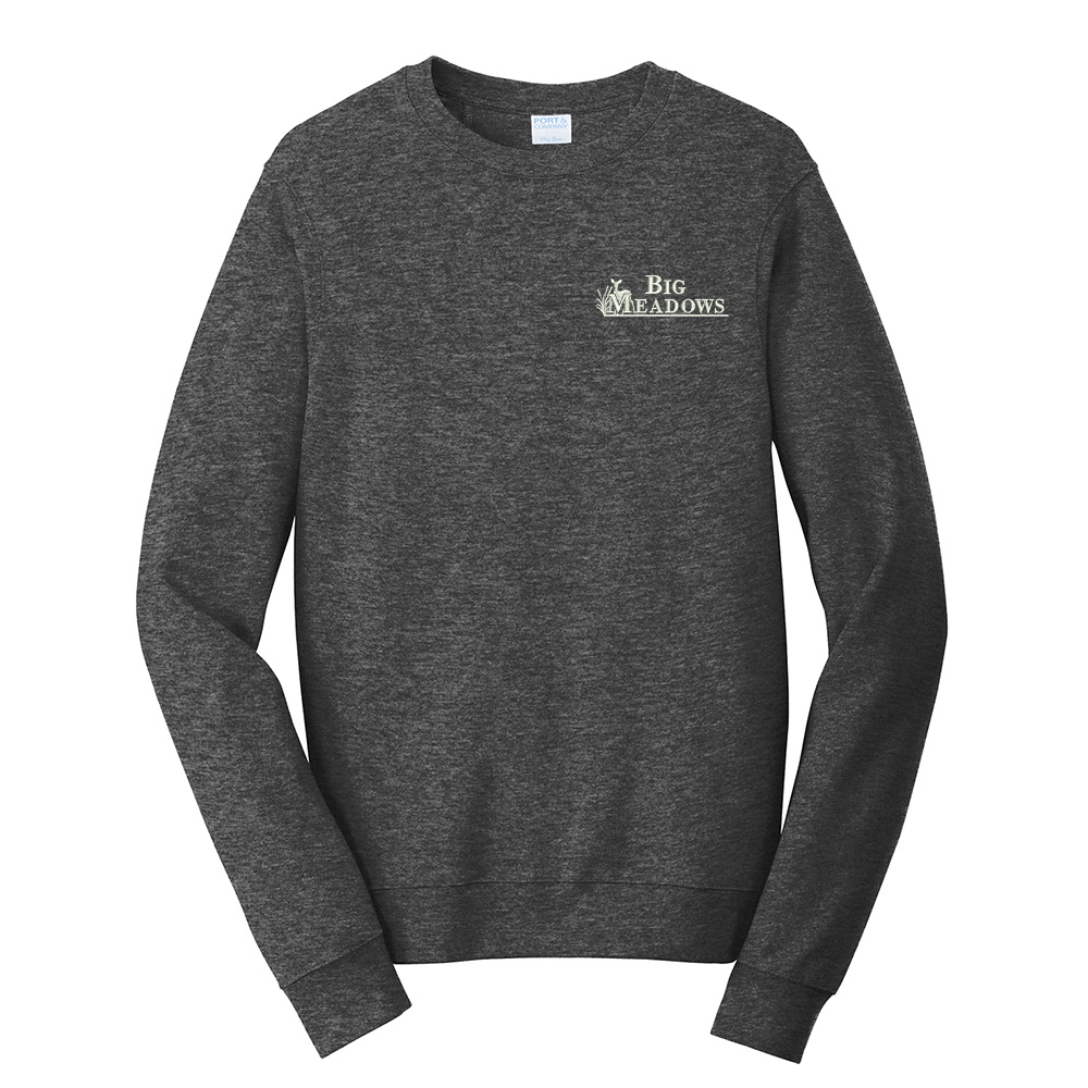 Big Meadows Unisex Fan Favorite Fleece Crewneck Sweatshirt-Dark Heather Grey