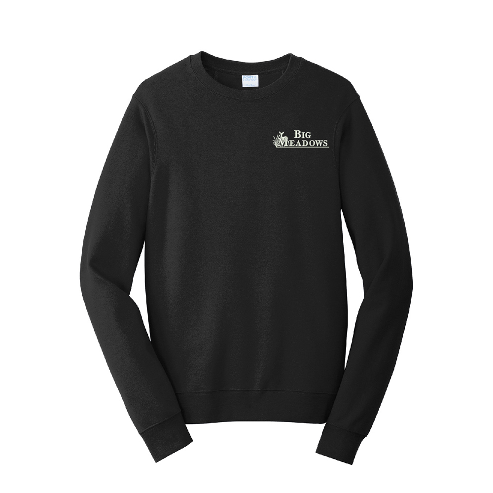 Big Meadows Unisex Fan Favorite Fleece Crewneck Sweatshirt-Black