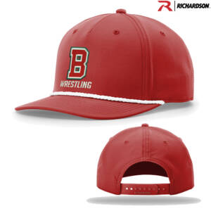 Boone Wrestling Richardson FIVE PANEL Classic Rope Cap-Red/White