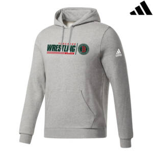 Boone Wrestling Adidas Fleece Hooded Sweatshirt MedGrey Heather