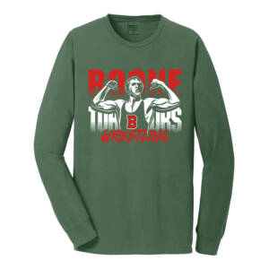 Boone Wrestling Unisex  Beach Wash Pigment-Dyed Long Sleeve Tee-Safari