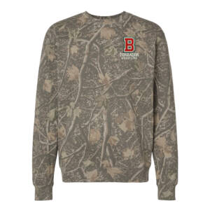 Boone Wrestling Independent Trading Co Unisex Heavyweight Crewneck Sweatshirt-Deadwood Tree Camo