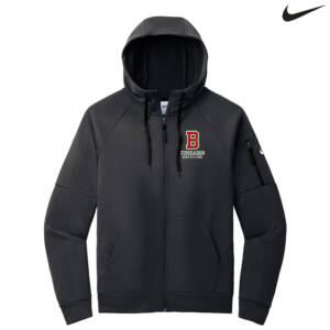Boone Wrestling Nike men Therma FIT Pocket Full Zip Fleece Hoodie – Black