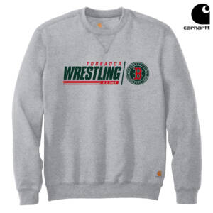 Boone Wrestling Carhartt Men Midweight Crewneck Sweatshirt-Heather Grey