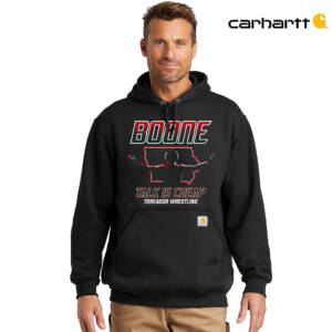 Boone Wrestling Carhartt Men Midweight Hooded Sweatshirt-Black