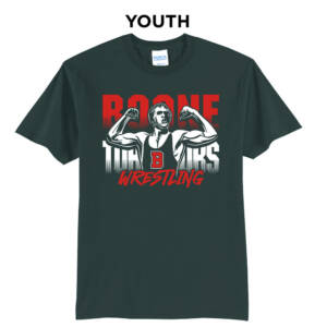 Boone Wrestling Youth Short Sleeve T Shirt – Dark Green