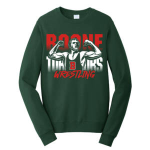 Boone Wrestling Unisex Fan Favorite Crew Sweatshirt-Forest