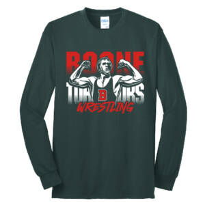 Boone Wrestling Unisex Long Sleeve Core Blend T Shirt – Dark Green