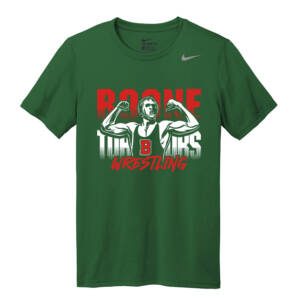 Boone Wrestling Nike Legend short sleeve performance Tee-Gorge Green