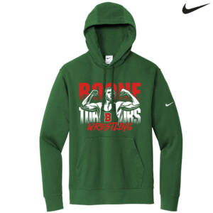 Boone Wrestling Nike Club Fleece Sleeve Swoosh Pullover Hoodie – Gorge Green