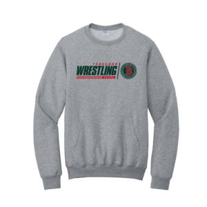 Boone Wrestling Unisex Core Fleece Crewneck Pocket Sweatshirt – Athletic Heather