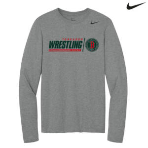 Boone Wrestling Nike Team rLegend Long Sleeve Tee Men-Carbon Heather