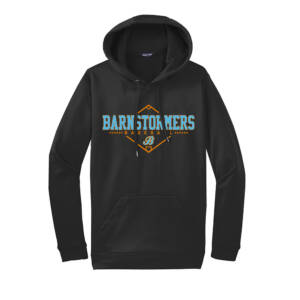 Barnstormers BB Sport Tek Men Sport Wick Fleece Hooded Pullover – Black