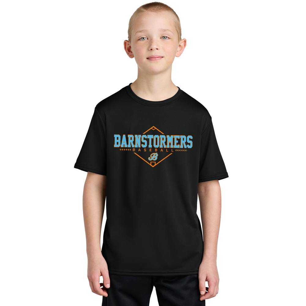 Barnstormers BB Essential Performance Tee YOUTH - JetBlack