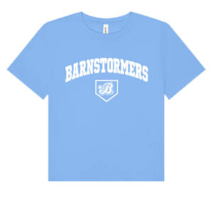 Barnstormers BB BELLA CANVAS Women’s 6 Ounce Heavyweight Tee Boxy- Carolina Blue