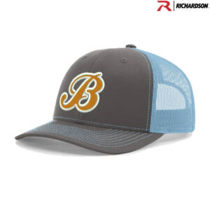 Barnstormers BB Richardson Pro Crown Mesh Back Adjustable back cap – SPLCharcoalColumbiaBlue