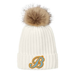 Barnstormers BB Port Authority Faux Fur Pom Beanie – Marshmallow