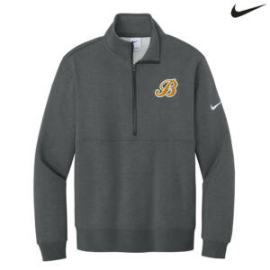 Barnstormers BB Nike Club Fleece Sleeve Swoosh 1/2 Zip – Charcoalheather
