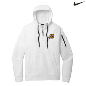 Barnstormers BB Nike Therma FIT Pocket 1/4 Zip Fleece Hoodie – White