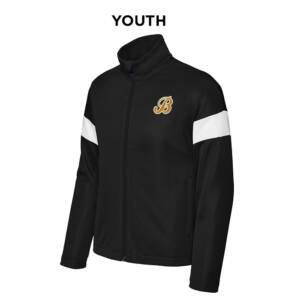 Barnstormers BB Sport Tek YOUTH Travel Full Zip Jacket – BlackWhite