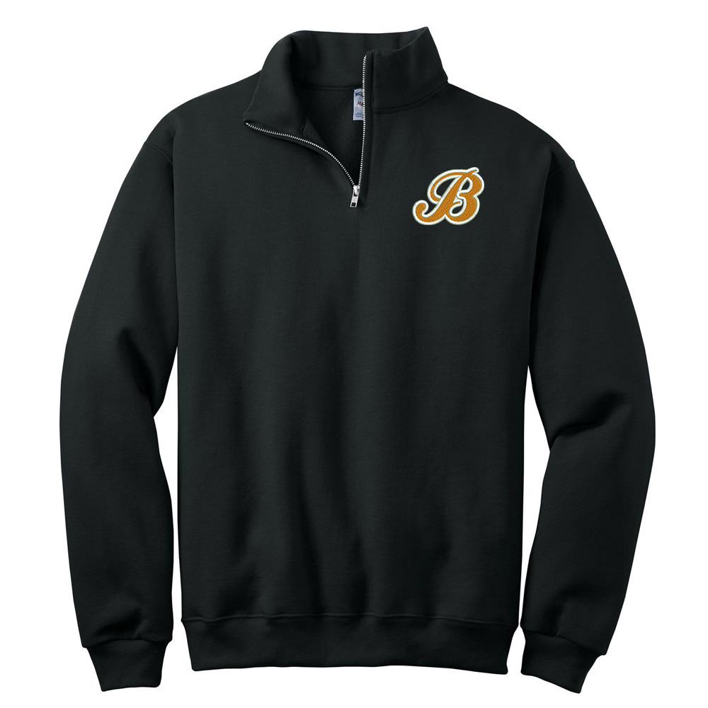 Barnstormers BB JERZEES Nublend Unisex Cadet Collar Sweatshirt - Black