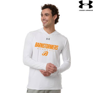 Barnstormers BB Under Armour Mens Team Vanish Performance Hoodie -White