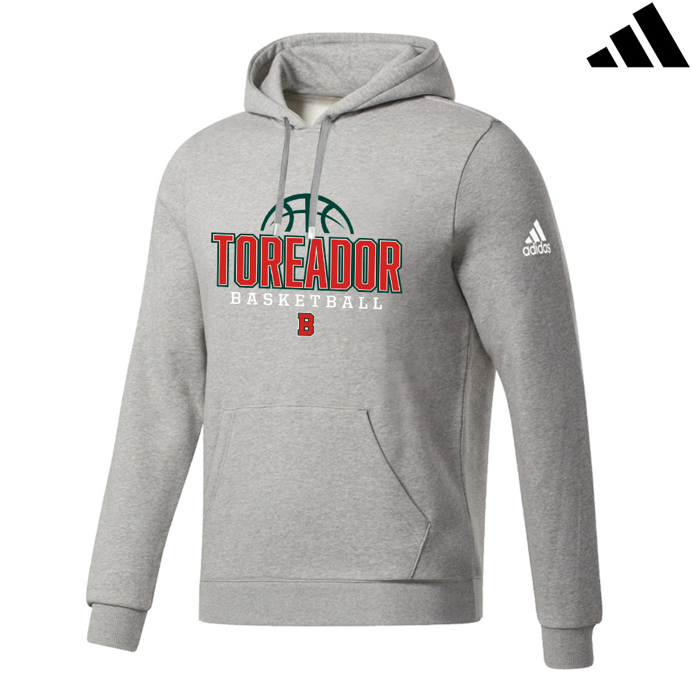 Boone Toreador BB Adidas Fleece Hooded Sweatshirt MedGrey Heather