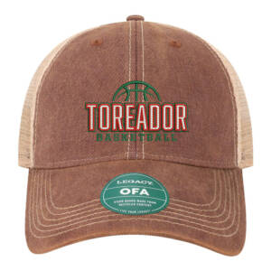 Boone Toreador BB LEGACY Old Favorite Trucker Cap-Burgandy Khaki