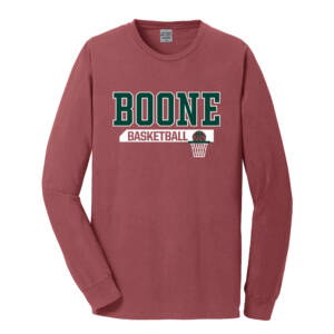 Boone Toreador BB Unisex  Beach Wash Pigment-Dyed Long Sleeve Tee-Red Rock