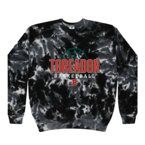 Boone Toreador BB Colortone Unisex Tie-Dyed Fleece Crewneck Sweatshirt-Multi Black