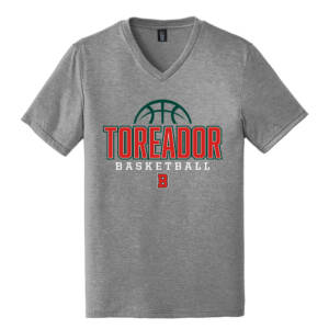 Boone Toreador BB District Made Mens Perfect Tri V Neck Tee – Grey Frost