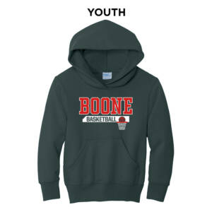 Boone Toreador BB Youth Fleece Hooded Sweatshirt-Dark Green