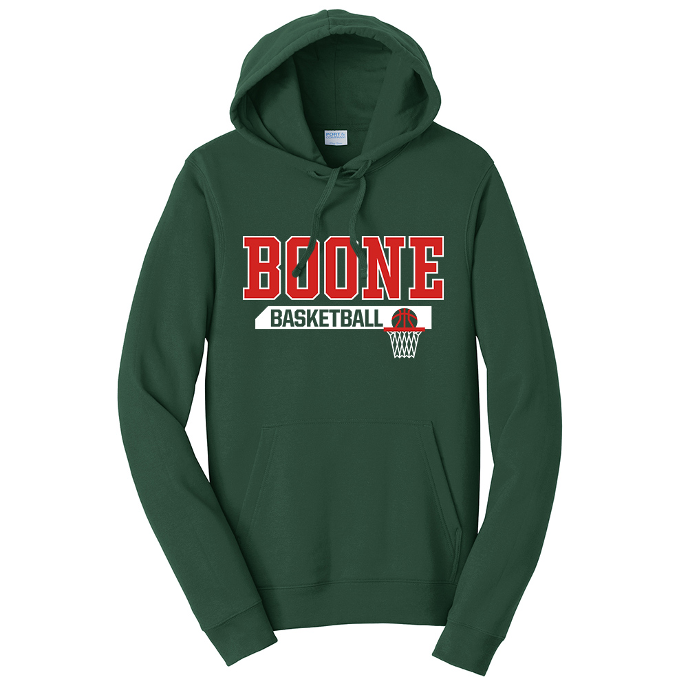Boone Toreador BB Unisex Fan Favorite Fleece Pullover Hooded Sweatshirt-Forest Green