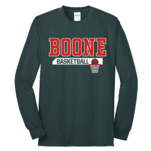 Boone Toreador BB Unisex Cotton Long Sleeve Core Blend T Shirt -Dark Green