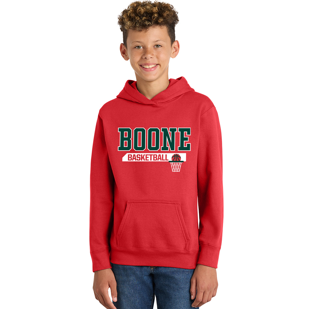 Boone Toreador BB Youth Fan Favorite Hooded Sweatshirt-Bright Red