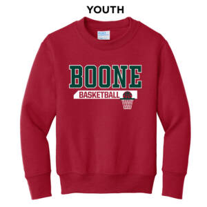 Boone Toreador BB  Youth Crewneck Sweatshirt – RED